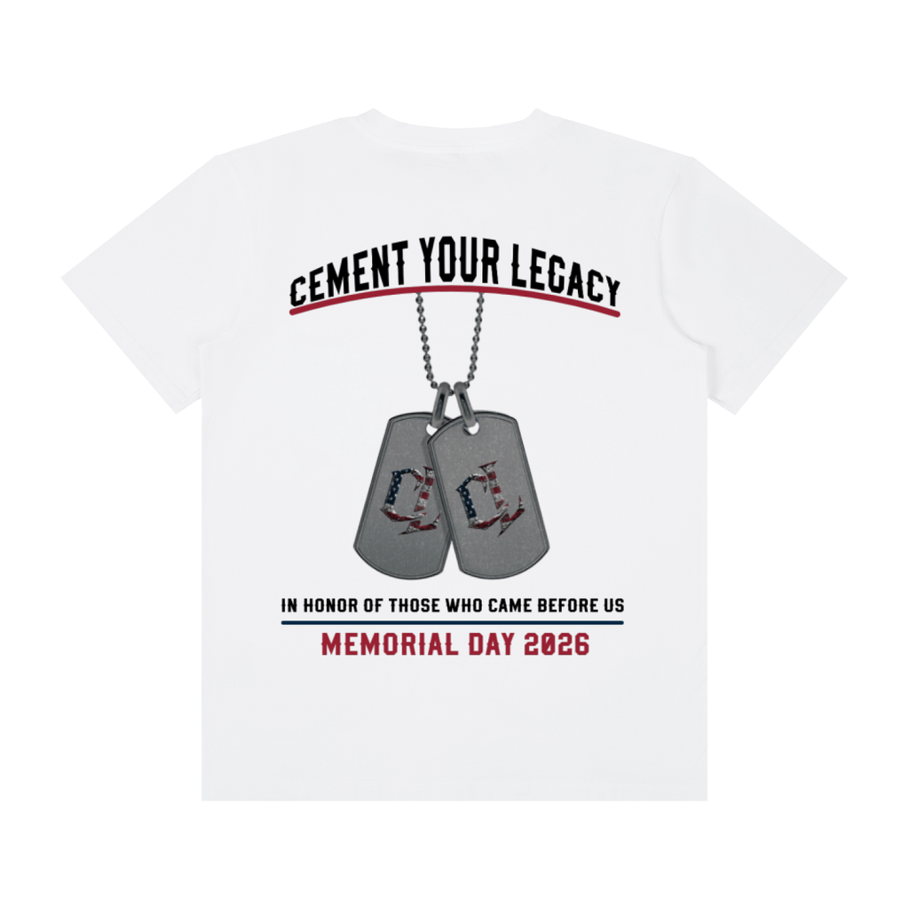 Unisex Cemented Memorial Tee White