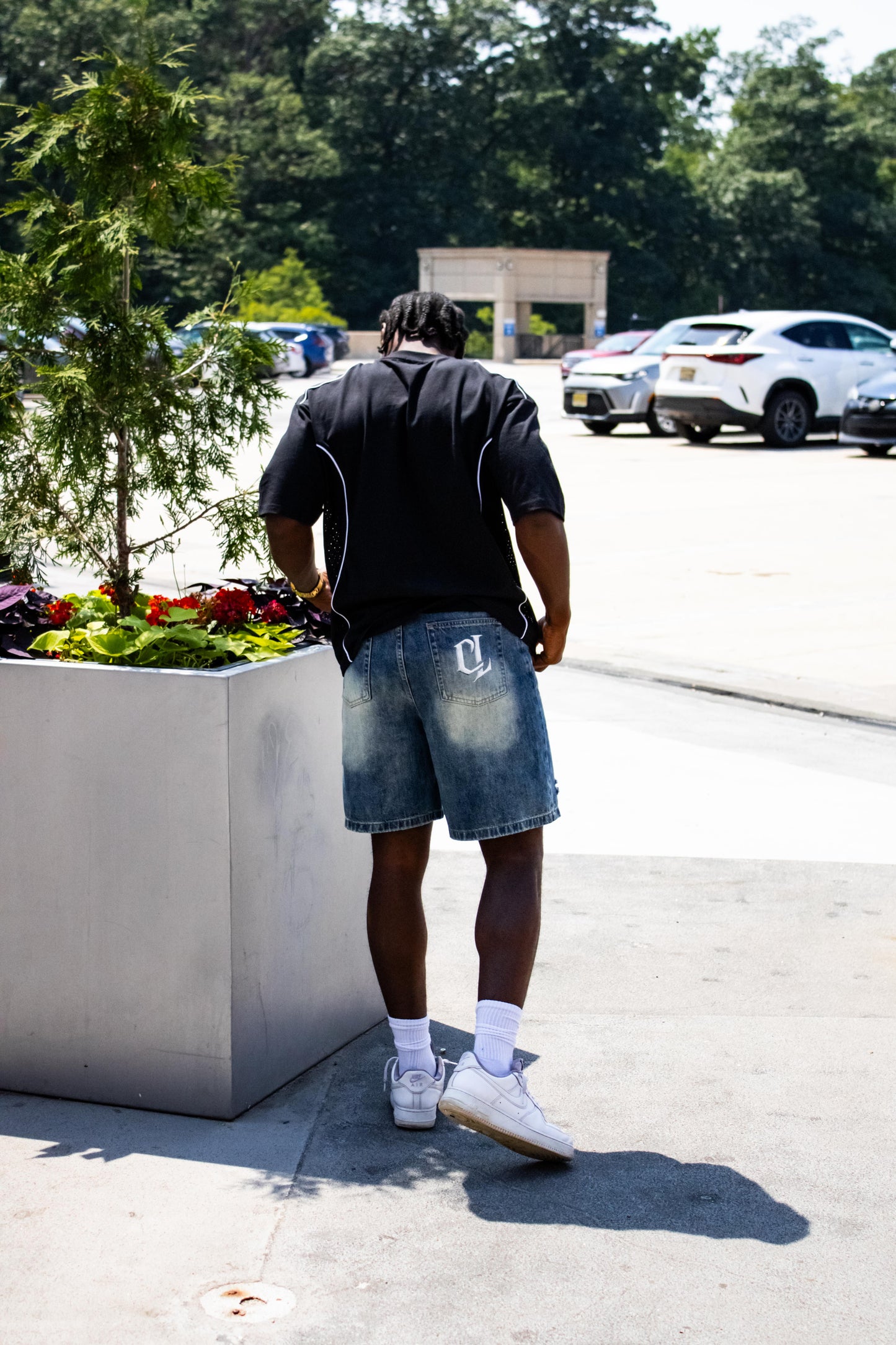 CL Distressed Denim Shorts