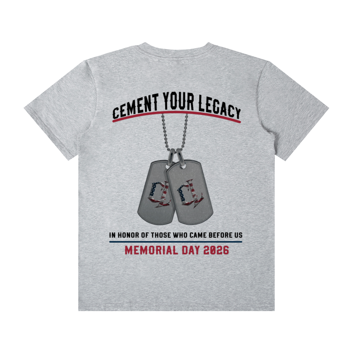 Unisex Cemented Memorial Tee Gray